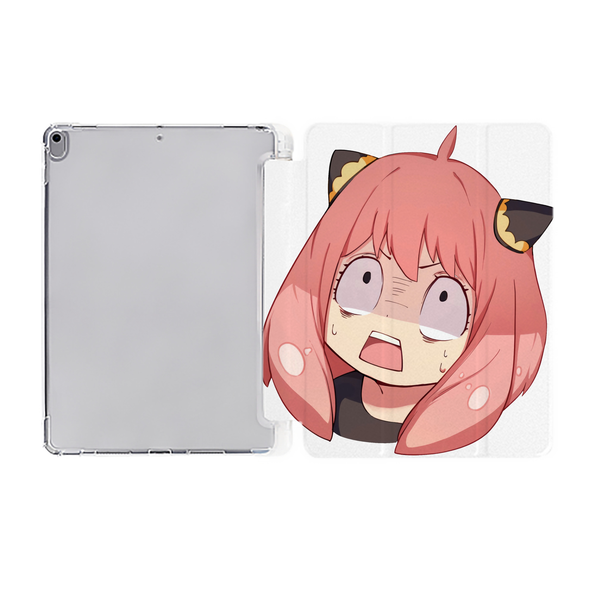 （画像用） SPY×FAMILY间谍家家酒 IPad ケース ペン収納付き 三つ折りスタンド PUレザー×シリコン 対応機種9.5/10.5/10.9インチ